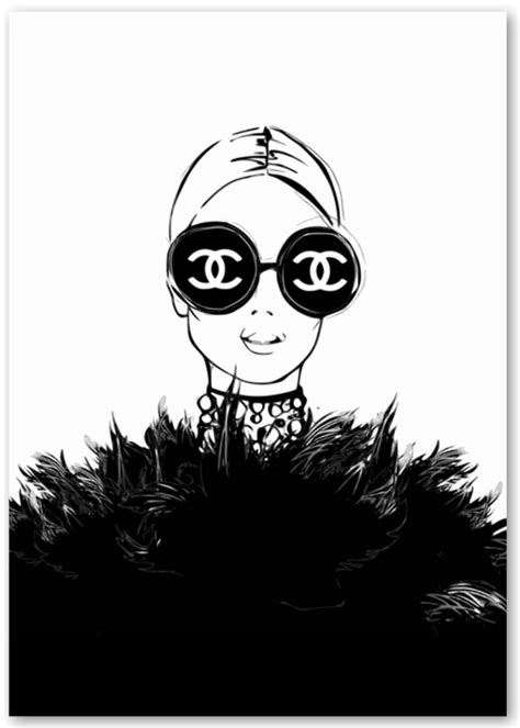 chanel black posters|Chanel Building Black and White Poster, Fashion Wall Art 18 x 27.